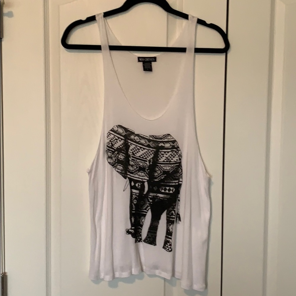 Miss Chievous Elephant Muscle Tank Size Large